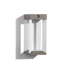 Les Jardins LED-solcellelampe Teckalu, grå/hvid, 33 cm