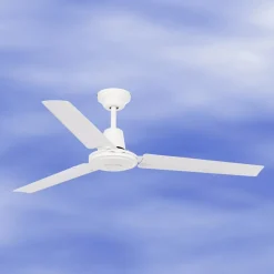 Lige hvid loftventilator ECO INDUS