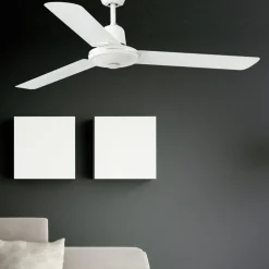 Lige hvid loftventilator ECO INDUS