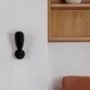 Liggera væglampe, sort, stål, bredde 10,3 cm