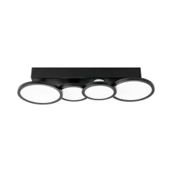 LIGHTME Aqua LED-loftlampe GU10 4 lyskilder sort