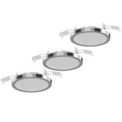 Lightme Aqua Pur indbygningslampe Ø11cm 3 stk krom
