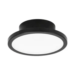 LIGHTME LED-loftslampe Aqua Ø 14,7 cm sort