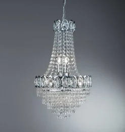 Limoges lysekrone med glasperlevedhæng