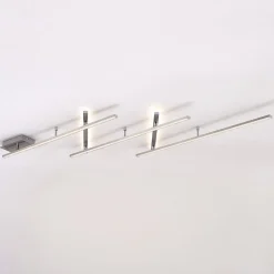 Lindby Acia LED-loftlampe, nikkel