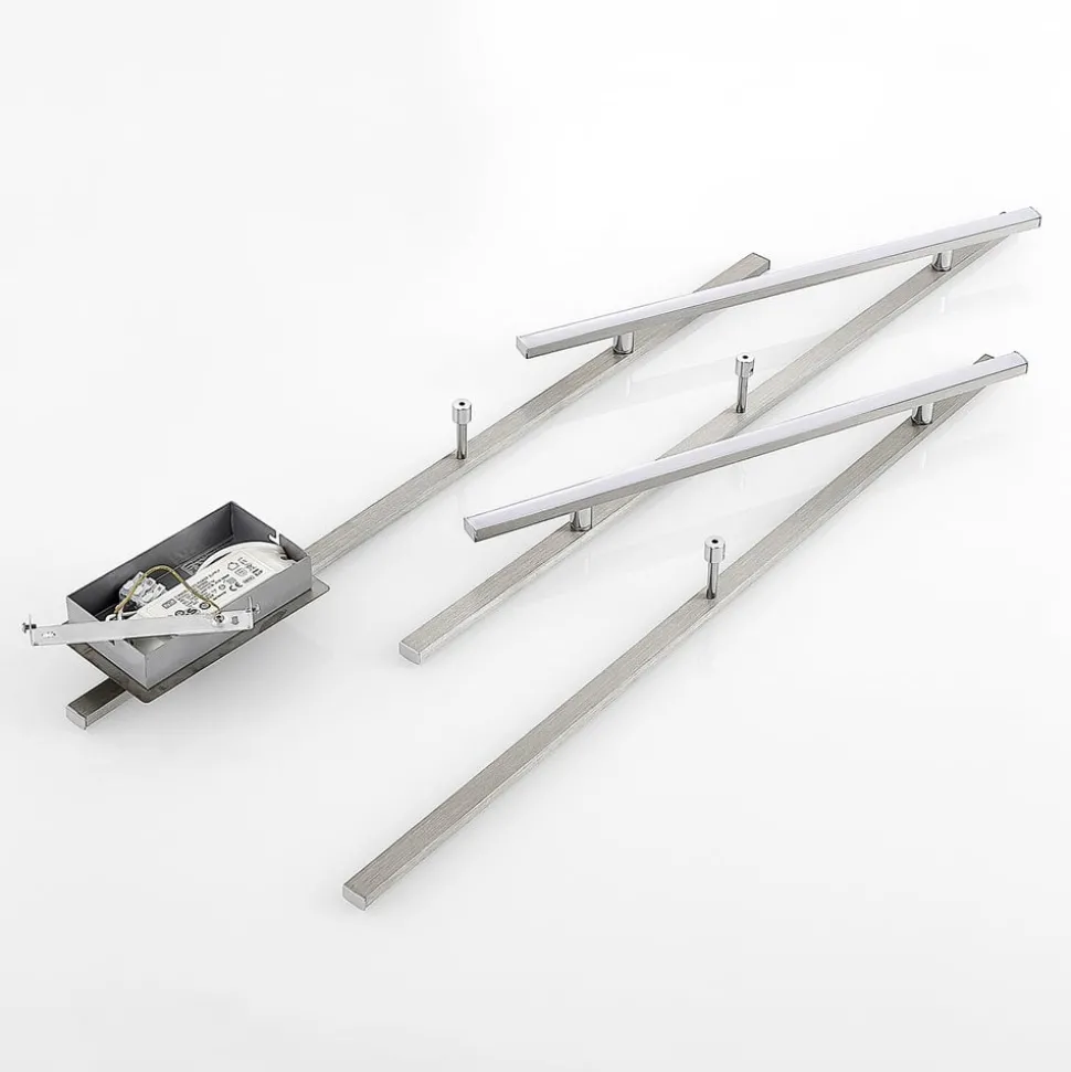 Lindby Acia LED-loftlampe, nikkel