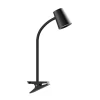 Lindby Ailina LED-bordlampe, klemmefod, sort