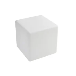 Lindby Akku-LED-udendørslampe Cubara, RGB, terning, plast
