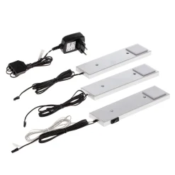 Lindby Amaryll LED-underskabsbelysning, 3 stk sølv