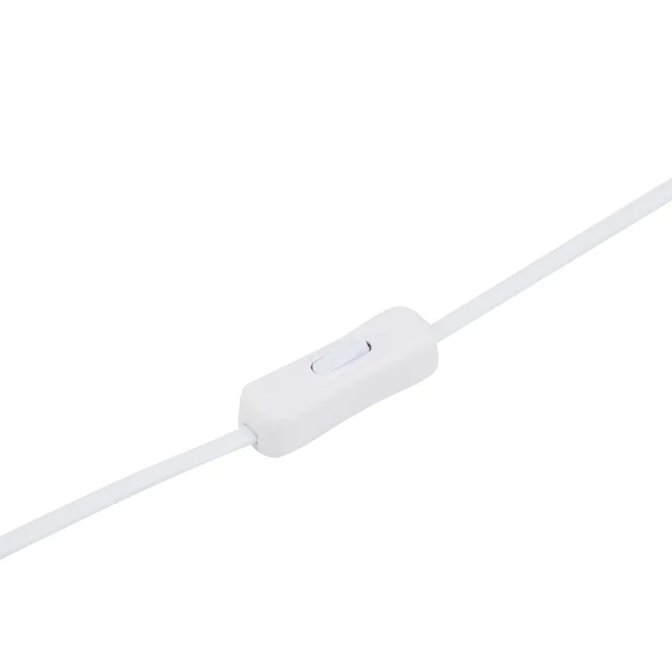 Lindby Andriana bordlampe, hvid, glas, Ø 15 cm