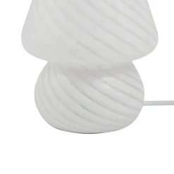 Lindby Andriana bordlampe, hvid, glas, Ø 15 cm
