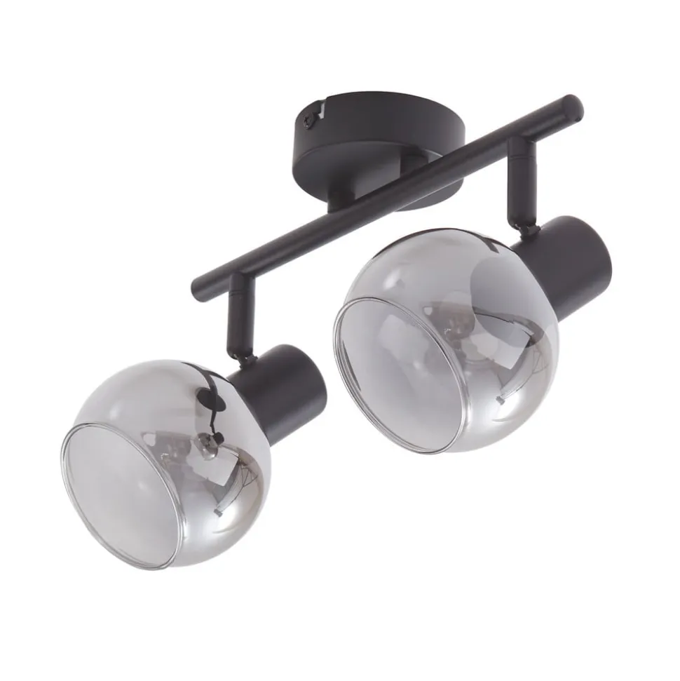 Lindby Arna loftlampe, sort, 2 lyskilder