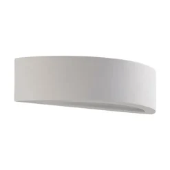 Lindby Aurel LED-væglampe, gips, hvid, halvrund