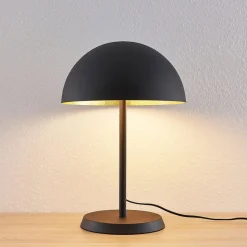Lindby bordlampe Idalene, højde 51 cm, sort, metal