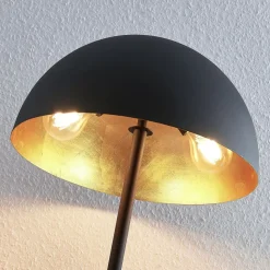 Lindby bordlampe Idalene, højde 51 cm, sort, metal