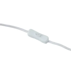 Lindby bordlampe Jone, hvid, tekstil, 30 cm