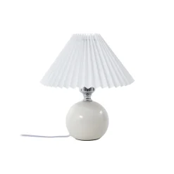 Lindby bordlampe Kerimi, keramik, cremefarvet