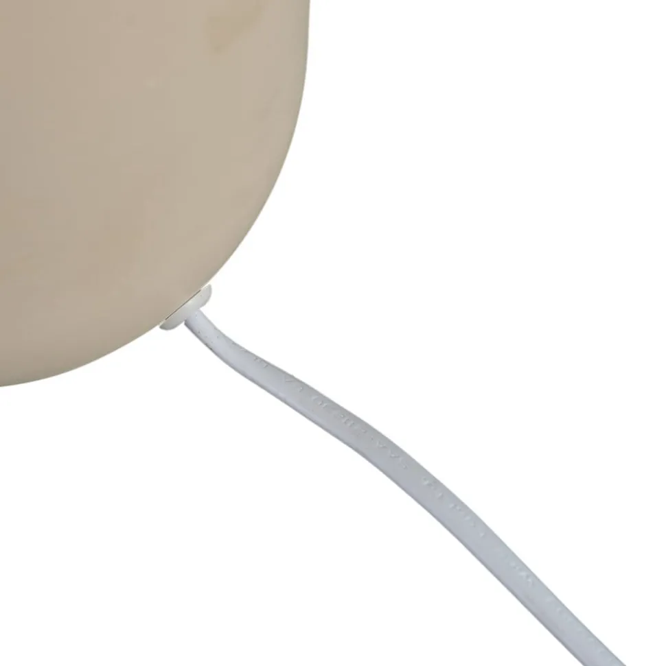 Lindby bordlampe Lennes, beige, glas, Ø 20 cm