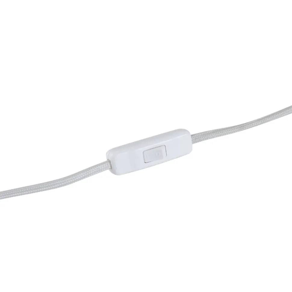 Lindby bordlampe Lirenda, højde 52 cm, rattan, natur/hvid