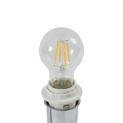 Lindby bordlampe Loraine, hvid/grå, glas, Ø 33 cm, E27