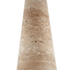 Lindby bordlampe Magritt, beige, metal, sten, 41 cm