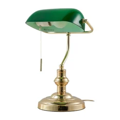 Lindby bordlampe Milenka, messing, højde 39 cm, metal