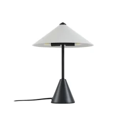 Lindby bordlampe Norvik, højde 35 cm, sort/grå, metal
