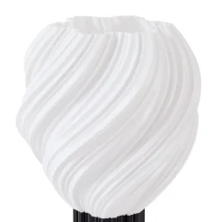 Lindby bordlampe Nuvia, højde 39,1 cm, hvid, 3D-print