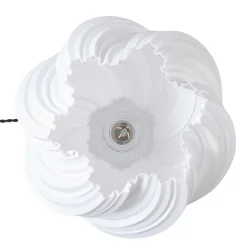 Lindby bordlampe Nuvia, højde 39,1 cm, hvid, 3D-print
