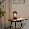 Lindby bordlampe Raisa, rustfarvet, metal, lygte, E14