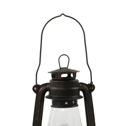 Lindby bordlampe Raisa, rustfarvet, metal, lygte, E14