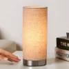 Lindby bordlampe Ronja, højde 26 cm, cremefarvet, tekstil