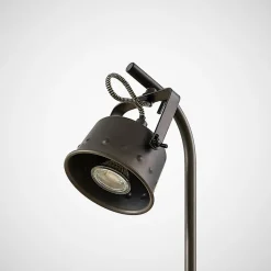 Lindby bordlampe Rubinjo, 37 cm, sort, træ, metal, GU10
