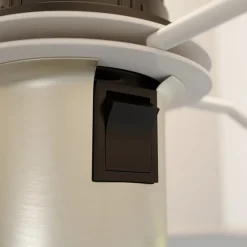 Lindby bordlampe Sigurd, hvid, stof, højde 54 cm, E27