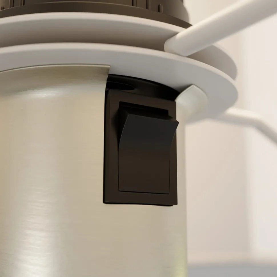 Lindby bordlampe Sigurd, hvid, stof, højde 54 cm, E27