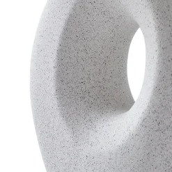 Lindby bordlampe Thalassia, hvid, Ø 30 cm, keramik