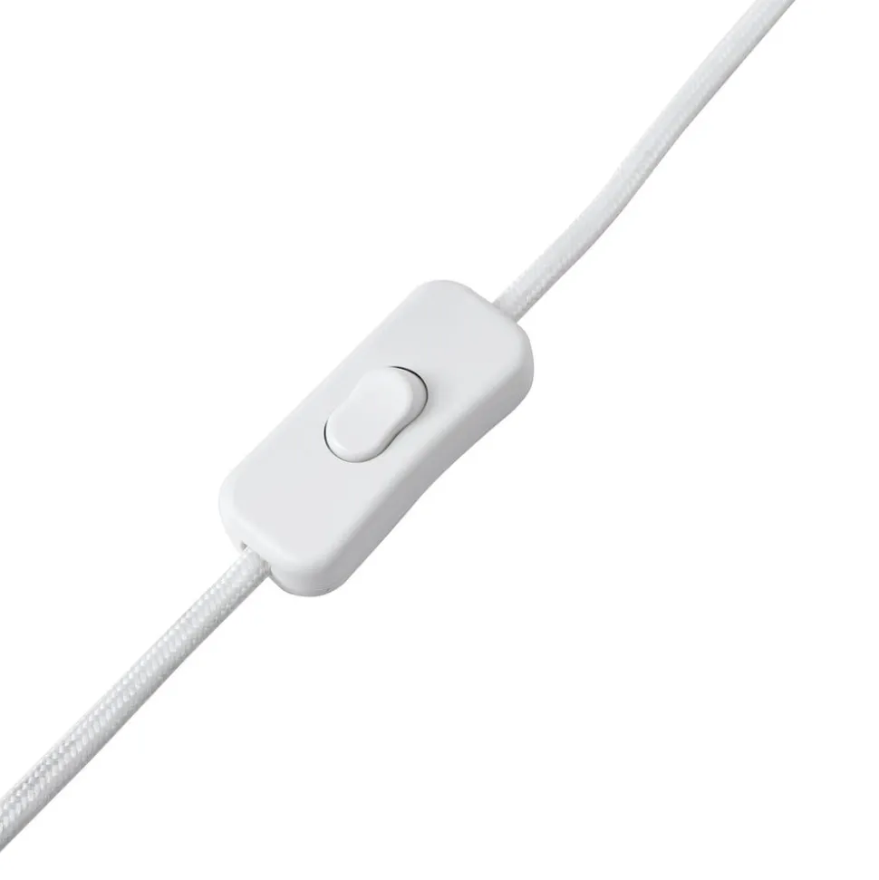 Lindby bordlampe Thalassia, hvid, Ø 30 cm, keramik