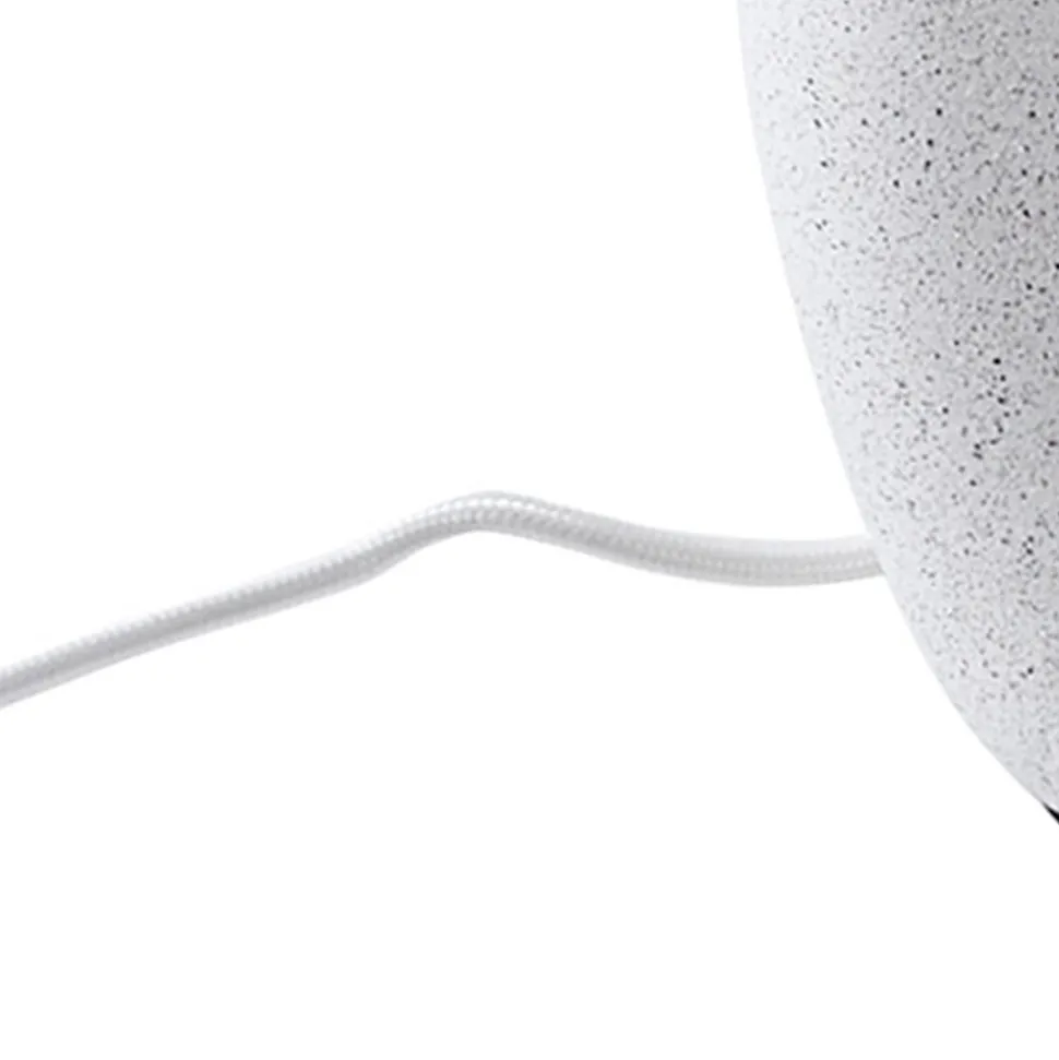 Lindby bordlampe Thalassia, hvid, Ø 30 cm, keramik