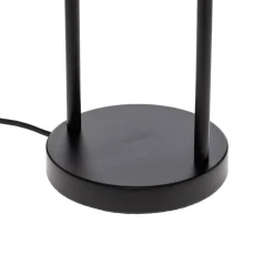 Lindby bordlampe Yaelle, 50 cm høj, rattan, sort, E27