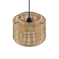 Lindby Bridga pendellampe, Ø 35 cm, sort, bambus