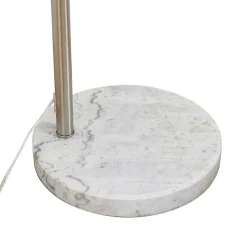 Lindby buelampe Alverton, hvid/nikkel, glas, 197 cm