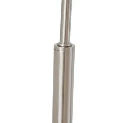 Lindby buelampe Hernando, nikkel, stål, højde 188 cm