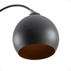 Lindby buelampe Minali, sort, metal, 148 cm høj, E27