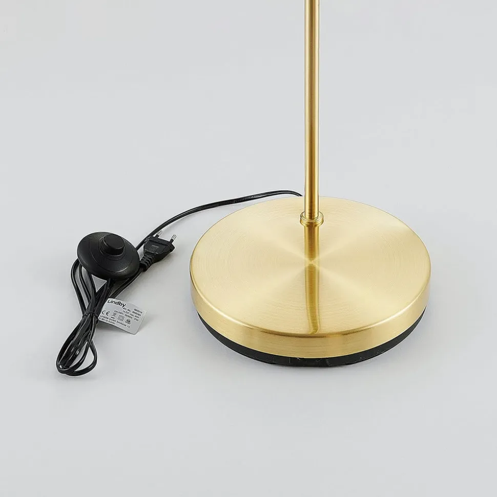 Lindby buelampe Moisia, messingfarvet, metal, 148 cm