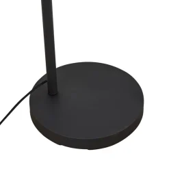Lindby buelampe Solvian, sort/natur, bambus, metal