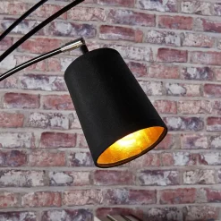 Lindby buelampe Tinne, sort/guld, marmor, 5 lyskilder, E14