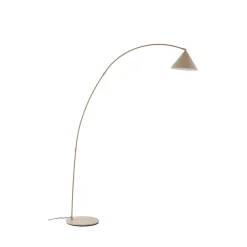Lindby buelampe Triangolo, beige, højde 195 cm, metal, E27