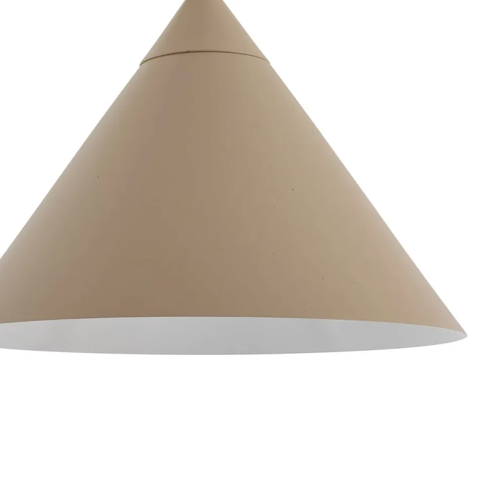 Lindby buelampe Triangolo, beige, højde 195 cm, metal, E27