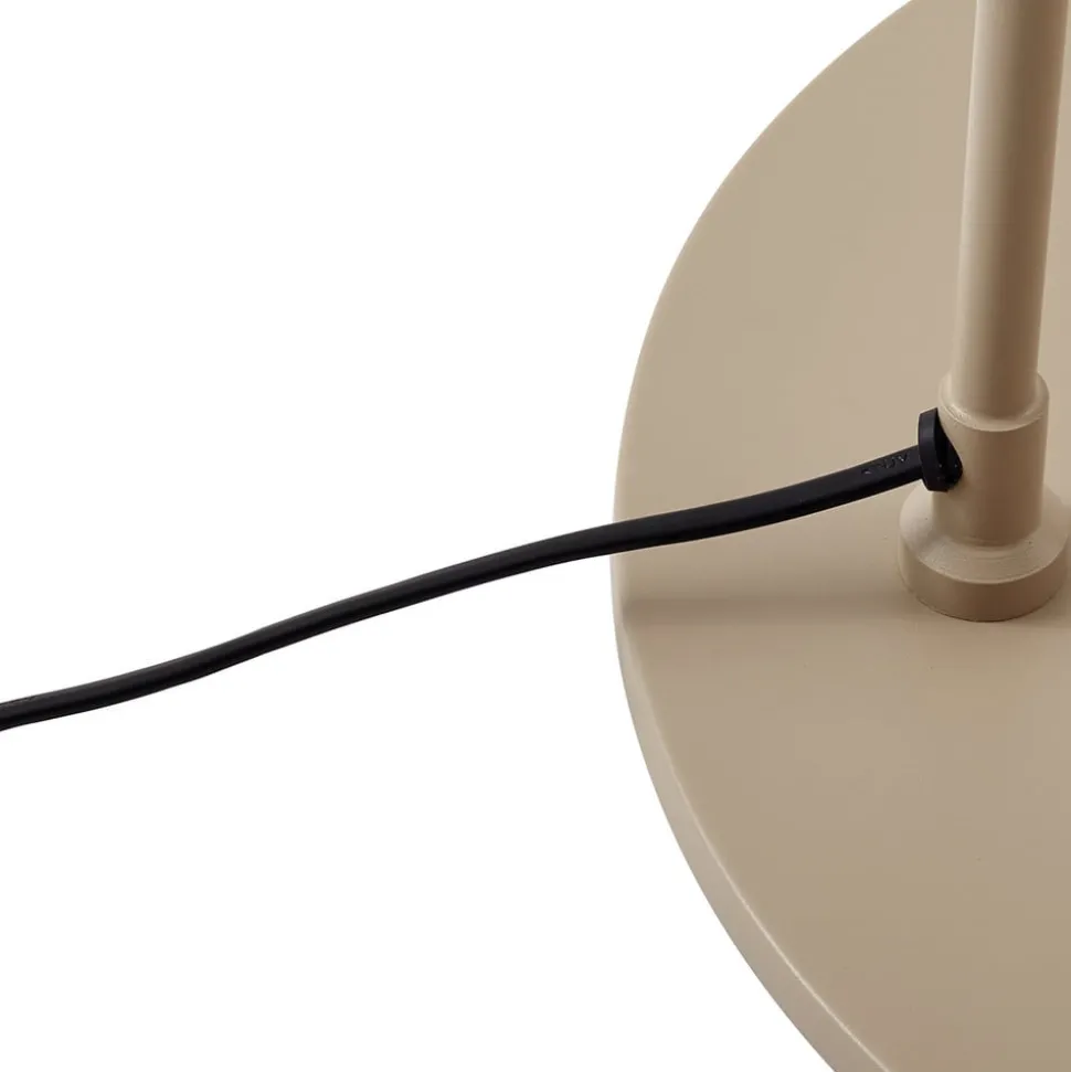 Lindby buelampe Triangolo, beige, højde 195 cm, metal, E27