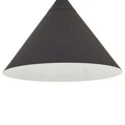 Lindby buelampe Triangolo, sort, højde 195 cm, metal E27